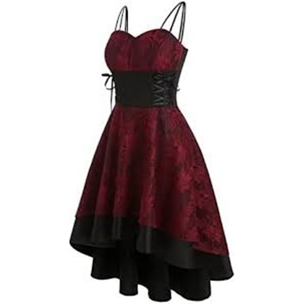 NEW FEOYA WOMENS RETRO RED HALLOWEEN PARTY COSTUME