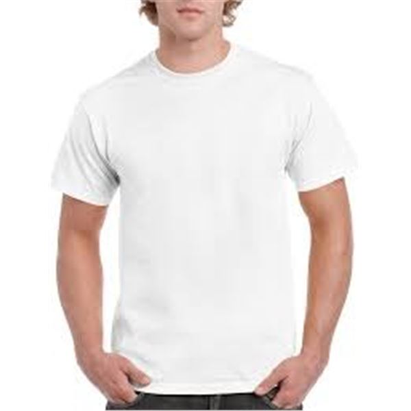 NEW 4PK GILDAN LARGE WHITE T-SHIRTS