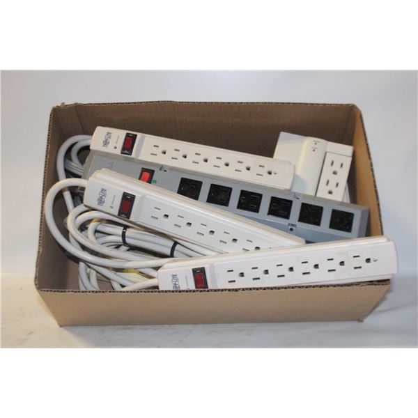 SURGE PROTECTORS- BOX LOT ASSORTED