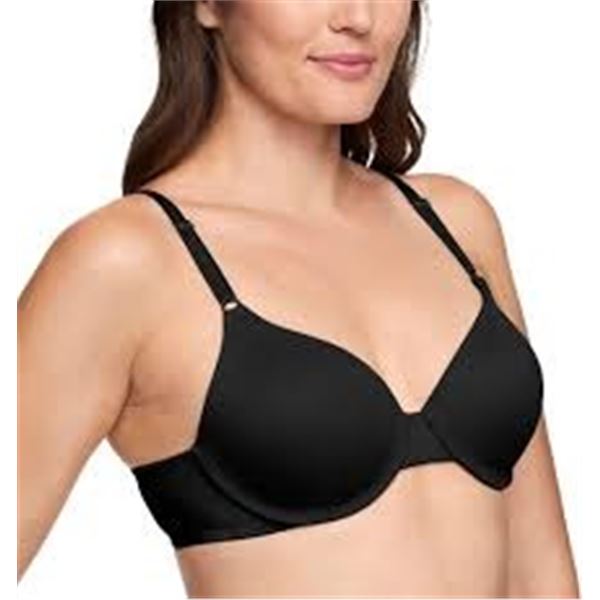 NEW WARNERS LIGHTLY LINED LARGE BLACK BRA