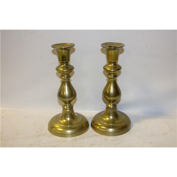BRASS CANDLE STICKS- 8"