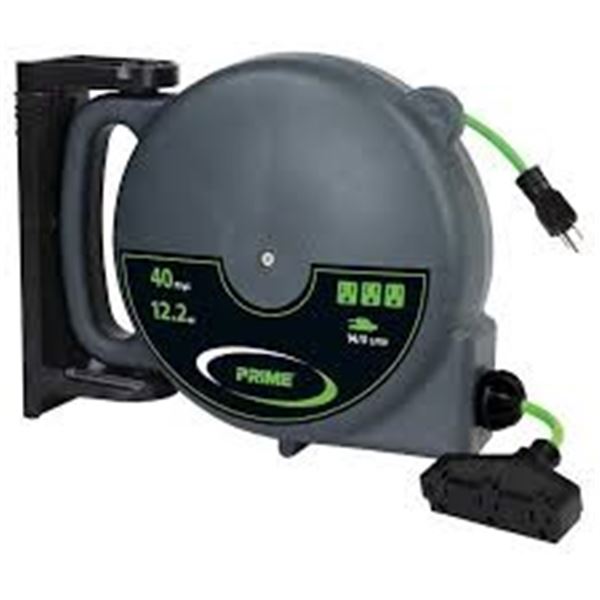 NEW PRIME 40FT RETRACTABLE CORD REEL
