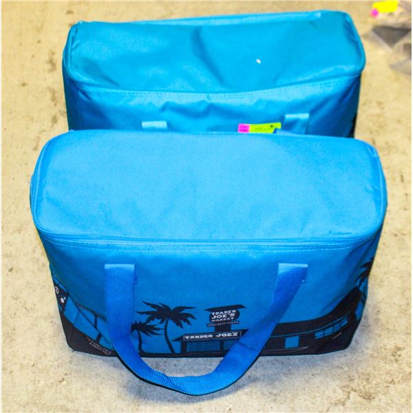 TRADER JOES INSULATED TOTE (2) 13" X 22" X 6"
