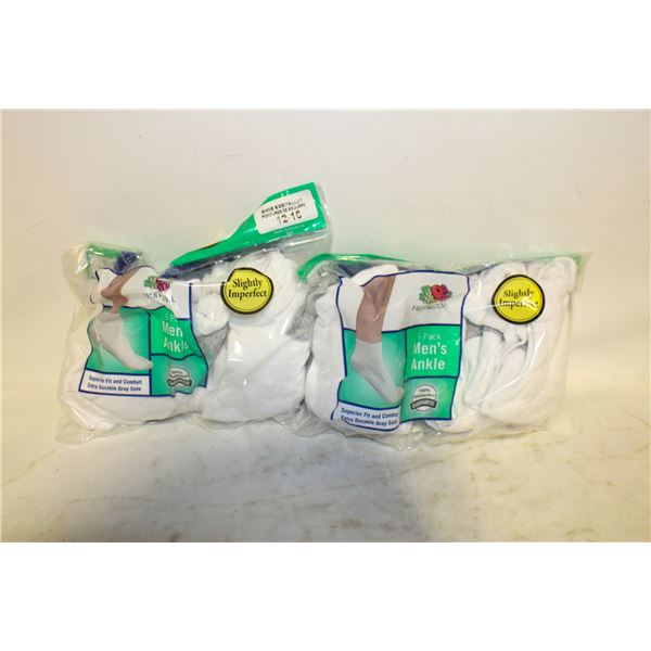 2PKS W/12PRS OF MENS FRUIT OF THE LOOM SOCKS
