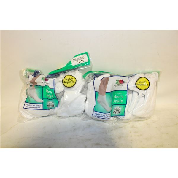 2PKS W/12PRS OF MENS FRUIT OF THE LOOM SOCKS