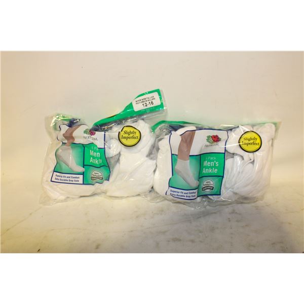 2PKS W/12PRS OF MENS FRUIT OF THE LOOM SOCKS