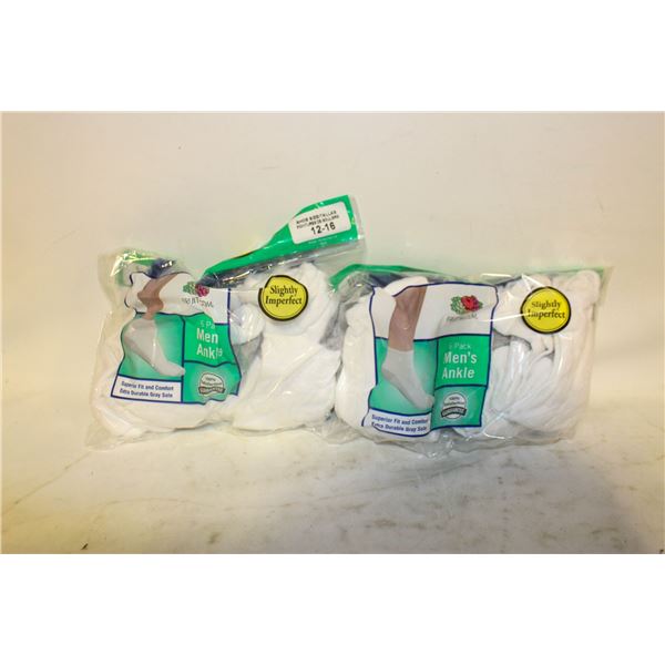 2PKS W/12PRS OF MENS FRUIT OF THE LOOM SOCKS