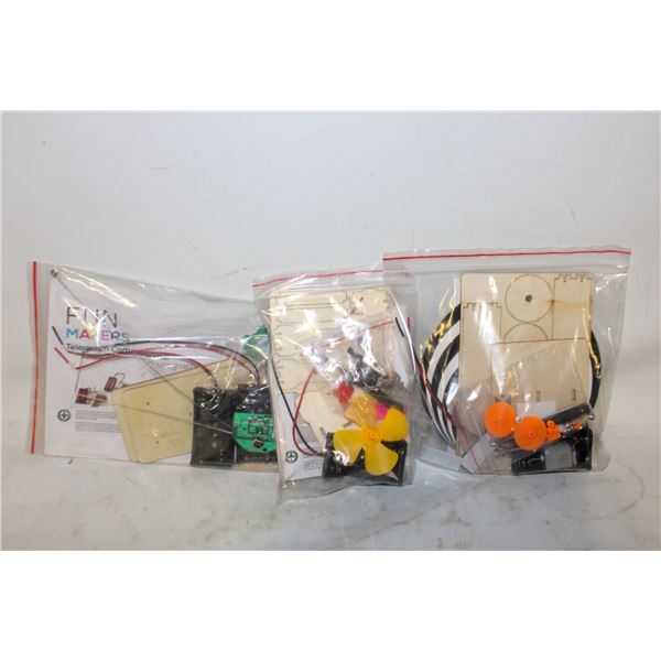 3 FUN MAKERS KIDS WOODEN CRAFTS ELECTRIC MOTOR,