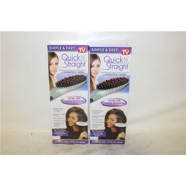 (2) AS SEEN ON TV QUICK N STRAIGHT HAIR APPLIANCES