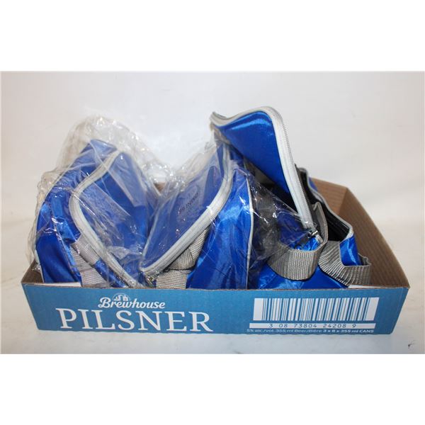 3 COOLER LUNCH BAGS W/ICE PACK REMOVABLE INSERTS