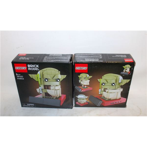 2 YODA STAR WARS LEGO-STYLE SETS
