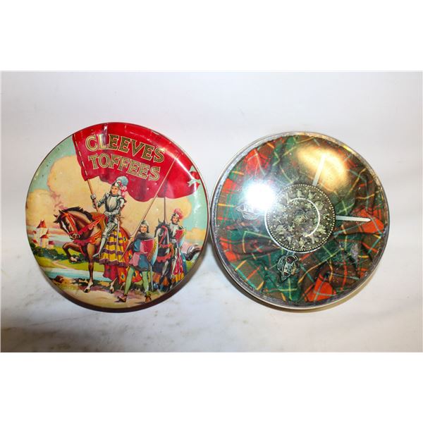VINTAGE CLEEVES TOFFEE & BURNETTS SHORTBREAD TINS
