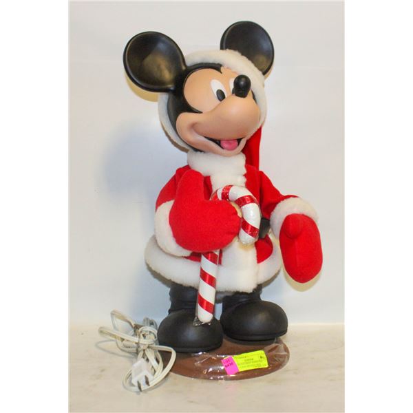 1996 SANTA'S BEST ANIMATED CANDY CANE MICKEY- NEW