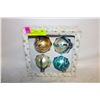Image 1 : VINTAGE MERCURY GLASS BALL ORNAMENTS IN BOX