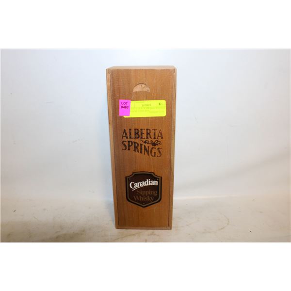 WOOD ALBERTA SPRINGS WHISKEY PRESENTATION BOX