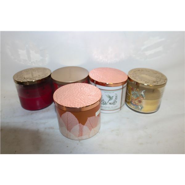 BATH/BODY WORKS CANDLES- ASSORTED LOT- USED