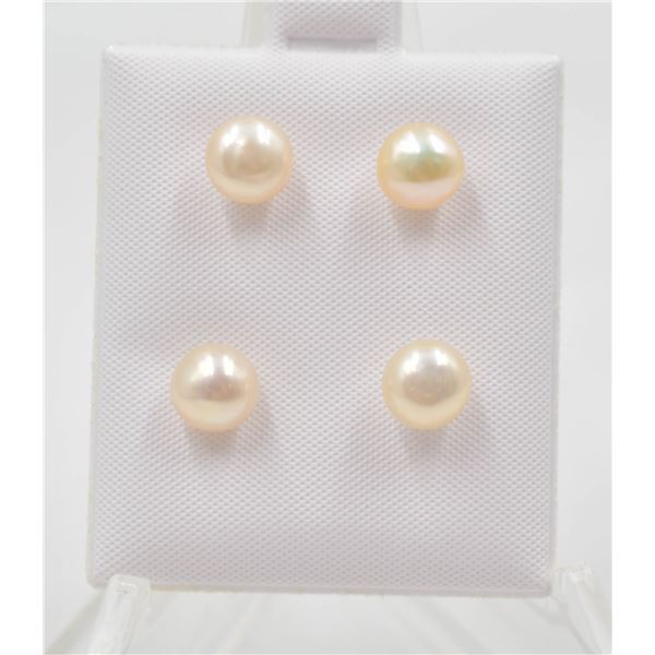 #178-NATURAL AKOYA PEARL STUD EARRING 2PAIR