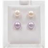 Image 1 : #166-NATURAL AKOYA PEARL STUD EARRING 2PAIR