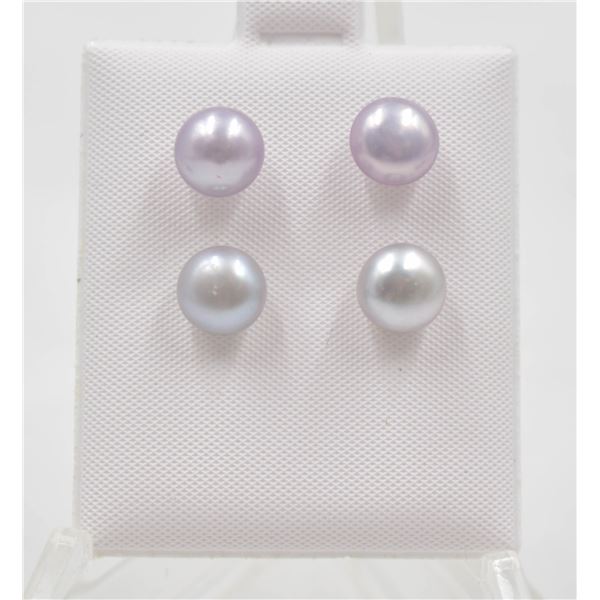 #172-NATURAL AKOYA PEARL STUD EARRING 2PAIR