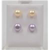 Image 1 : #157-NATURAL AKOYA PEARL STUD EARRING 2PAIR
