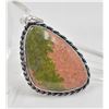 Image 3 : #237 NATURAL UNAKITE & ROSE QUARTZ PENDANT