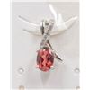 Image 1 : #184-NATURAL RED GARNET & CZ PENDANT