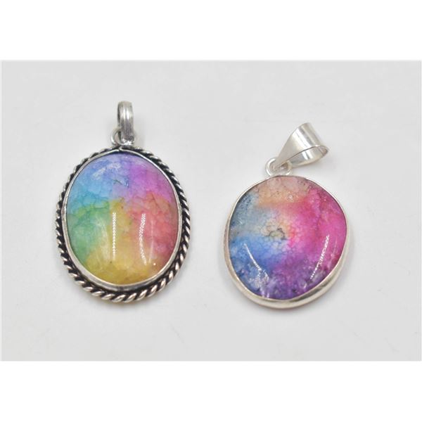 #225-NATURAL RAINBOW SOLAR QUARTZ PENDANT