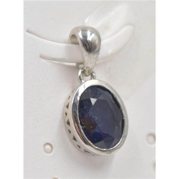 #205-NATURAL BLUE SAPPHIRE PENDANT