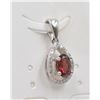 Image 2 : #191-NATURAL RED GARNET & CZ PENDANT