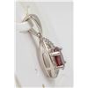 Image 3 : #191-NATURAL RED GARNET & CZ PENDANT
