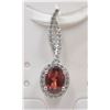 Image 2 : #186-NATURAL RED GARNET & CZ PENDANT