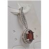 Image 3 : #186-NATURAL RED GARNET & CZ PENDANT