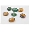 Image 2 : #21-NATURAL TIGER EYE & EMERALD GEMSTONES 70.10CT