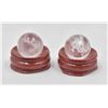 Image 1 : #57-NATURAL CLEAR QUARTZ SPHERE BALL +STAND