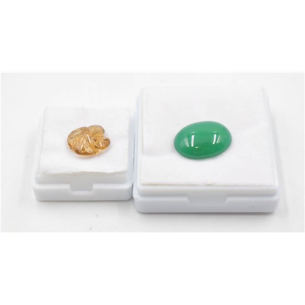 #253-NATURAL  AGATE 9.04CT & QUARTZ QUARTZ 4.45CT