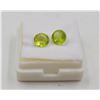Image 2 : #249-NATURAL PERIDOT 2.50CT & CHRYSOPRASE 4.05CT