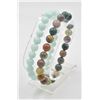Image 1 : #106-NATURAL INDIAN AGATE & AMAZORITRE  8MM/7.5 "
