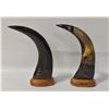 Image 3 : VINTAGE HAND CARVED BUFFALO HORN SCULPTURE (2)
