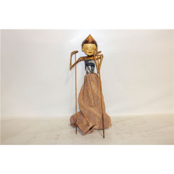ANTIQUE INDONESIAN "WAYANG GOLEK" ROD PUPPET