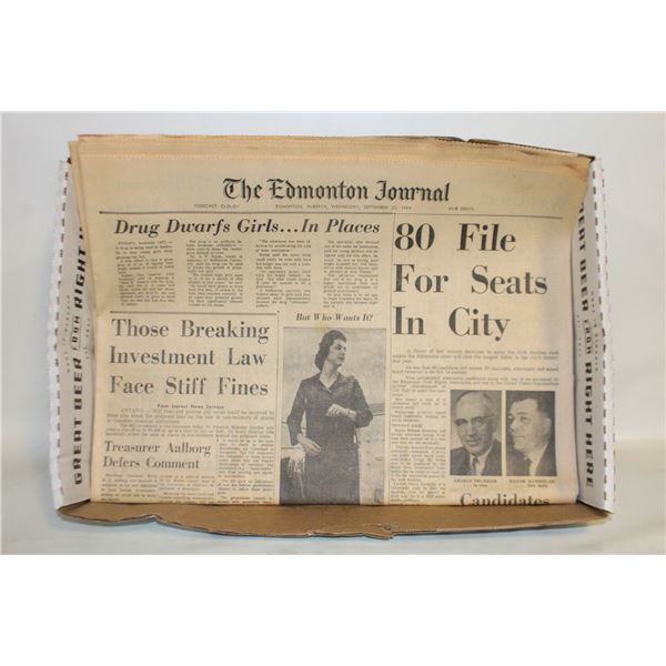 1964 "THE EDMONTON JOURNAL" COMPLETE NEWSPAPER