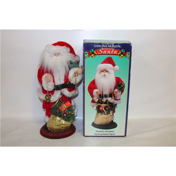 VINTAGE ANIMATED DANCING SANTA IN BOX