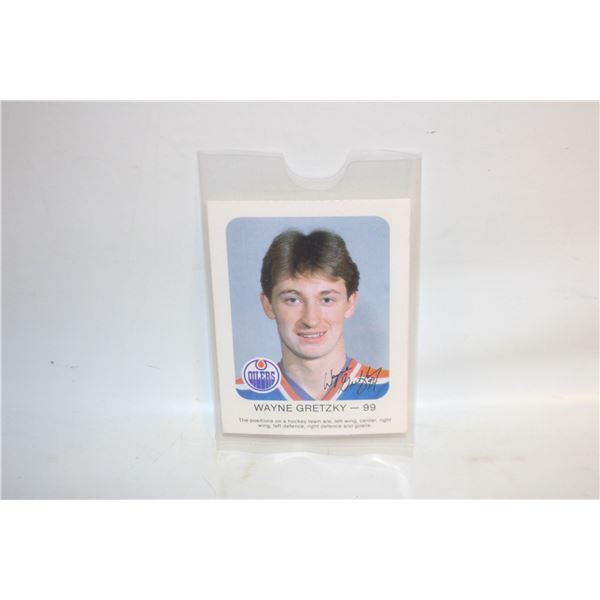 1981 OILERS RED ROOSTER "WAYNE GRETZKY" CARD