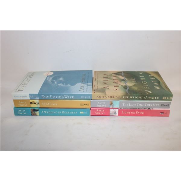 ANITA SHREVE TRADE PAPER BOOKS- LOT OF 6