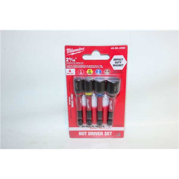 NEW SET OF 4 MILWAUKEE NUT DRIVER SIZE 1 7/8