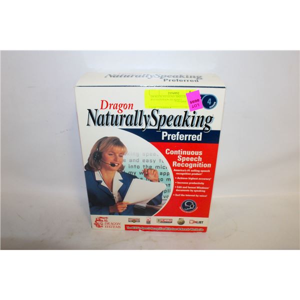 DRAGON SYSTEMS SPEECH RECOGNITION HEADSET