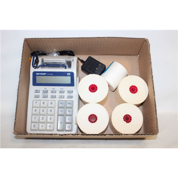 SHARP 12 DIGIT PRINTING CALCULATOR W/REFILL PAPER