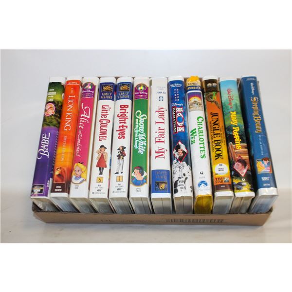 CHILDREN'S VHS MOVIES DISNEY AND ASSORTED TITLES