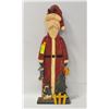 Image 1 : VINTAGE FOLK ART SANTA 28" TALL
