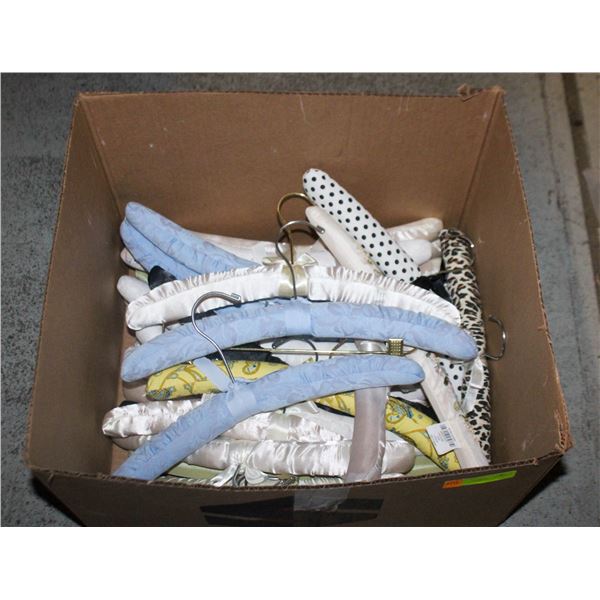 FABRIC/PLUSH HANGERS- BOX LOT