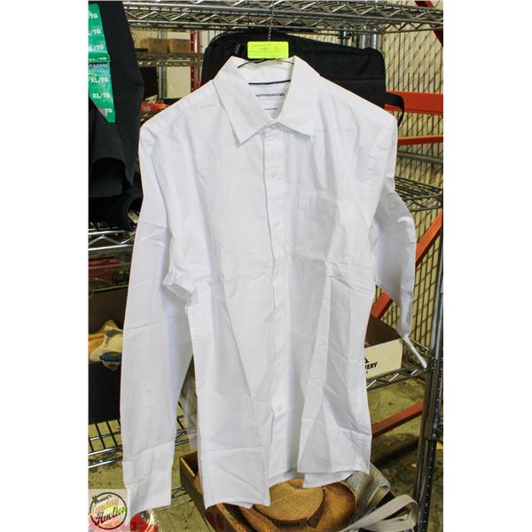 NEW LONG SLEEVE WHITE MENS SMALL SLIM